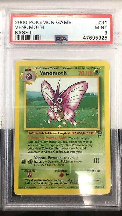 2000 Pokemon Game Base Ii 31 Venomoth PSA 9