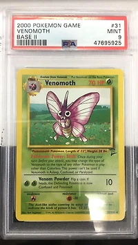 2000 Pokemon Game Base Ii 31 Venomoth PSA 9