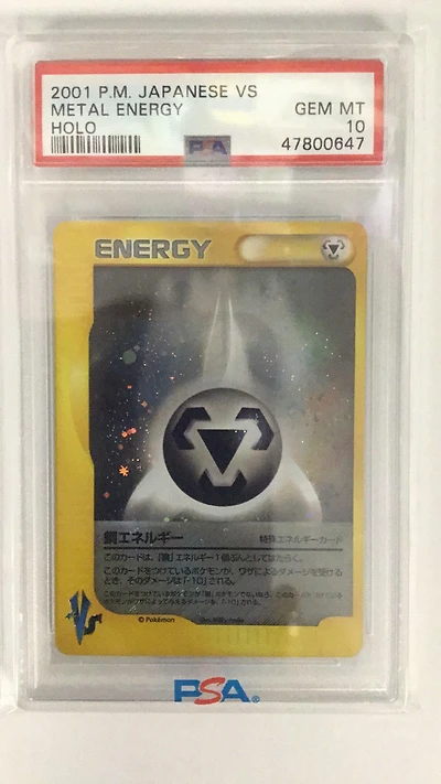 2001 Pokemon Japanese Vs Metal Energy-holo PSA