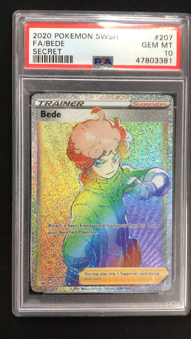 2020 Pokemon Sword & Shield 207 Full Art/bede Secret PSA