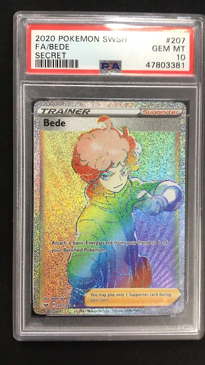 2020 Pokemon Sword & Shield 207 Full Art/bede Secret PSA