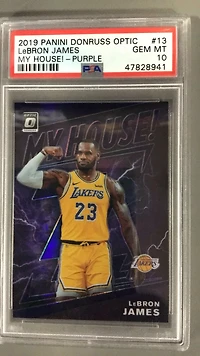 Panini Donruss Optic My House! Lebron James PSA