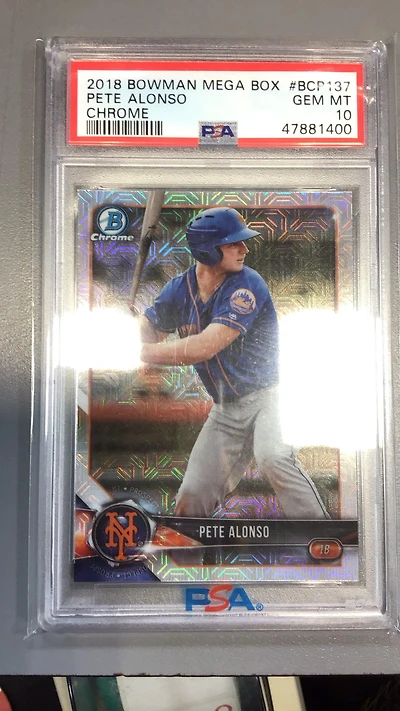 2018 Bowman Mega Box Chrome Bcp137 Pete Alonso PSA 10