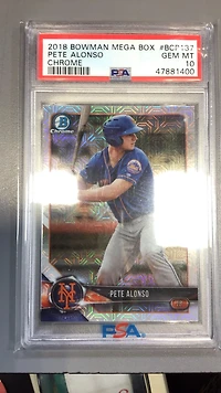 2018 Bowman Mega Box Chrome Bcp137 Pete Alonso PSA 10