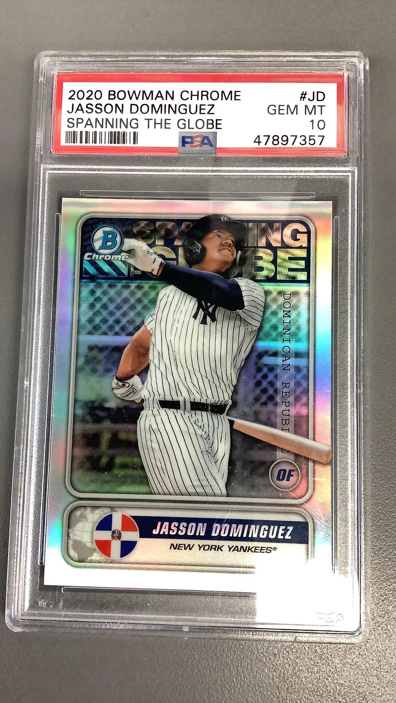 2020 Bowman Chrome Spanning The Globe Jd Jasson Dominguez PSA 10