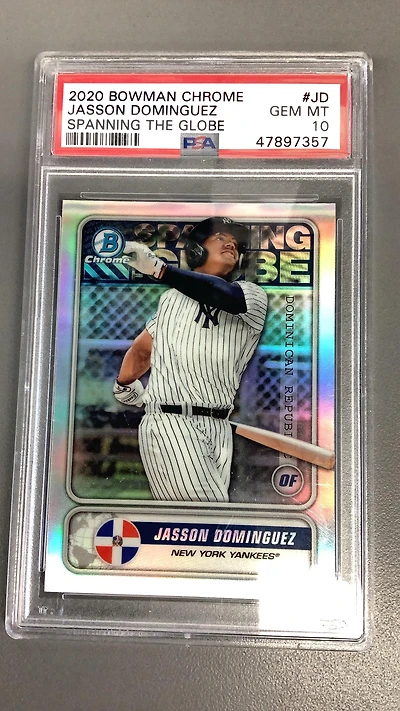 2020 Bowman Chrome Spanning The Globe Jd Jasson Dominguez PSA 10