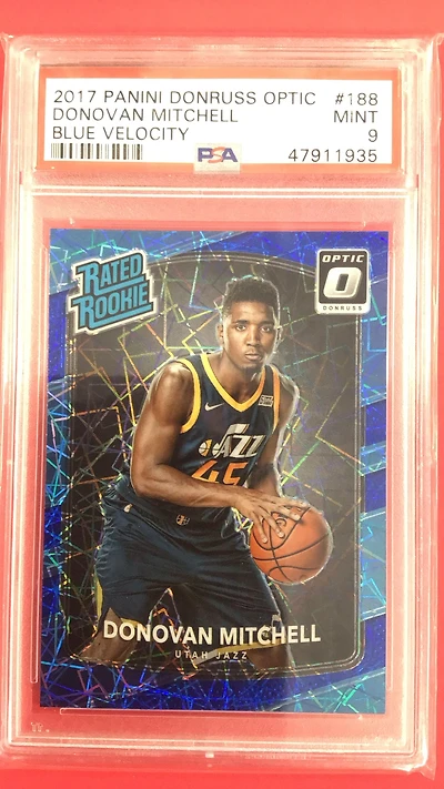 2017 Panini Donruss Optic 188 Donovan Mitchell PSA
