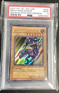 2002 Yu-gi-oh! Lob-legend Of Blue Eyes White Dragon 006 Gaia The Fierce Knight PSA