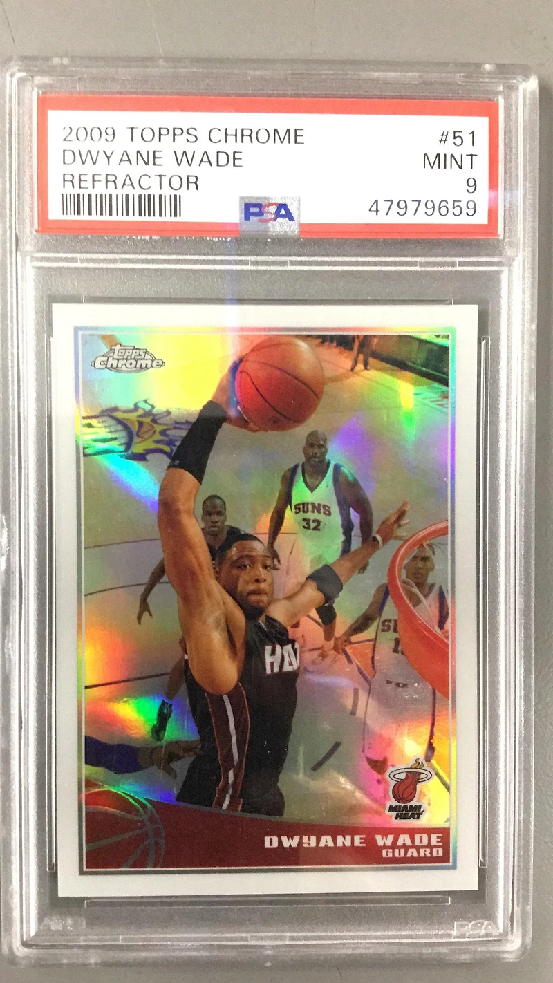 2009 Topps Chrome 51 Dwyane Wade Refractor PSA 9