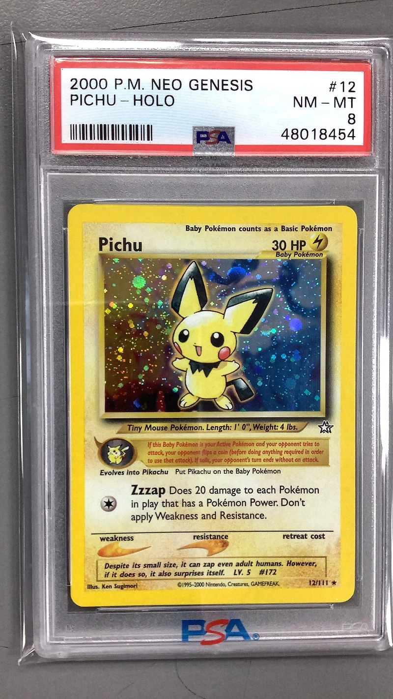2000 Pokemon Neo Genesis 12 Pichu-holo PSA