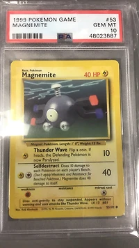 1999 Pokemon Game 53 Magnemite PSA