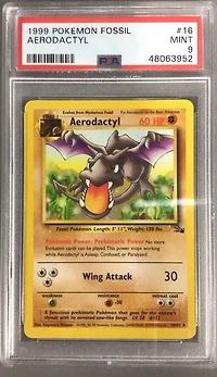 1999 Pokemon Fossil 16 Aerodactyl PSA