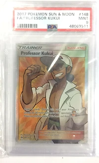 2017 Pokemon Sun & Moon 148 Full Art/professor Kukui PSA 9