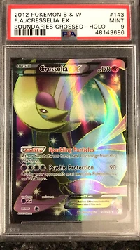 2012 Pokemon Black & White Boundaries Crossed 143 Fa/cresselia Ex PSA 9