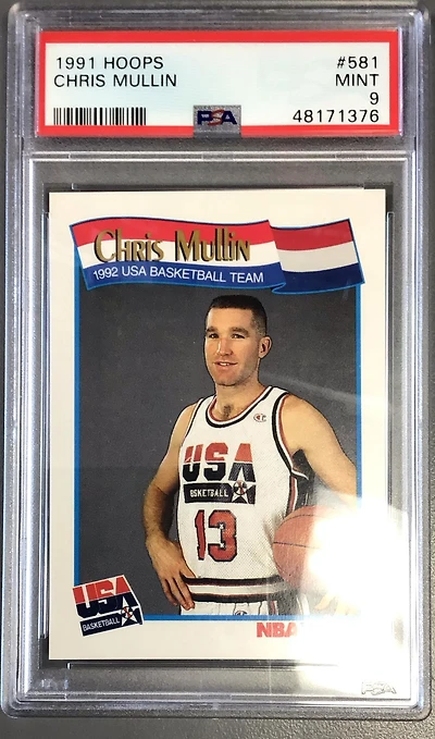 1991 Hoops 581 Chris Mullin PSA