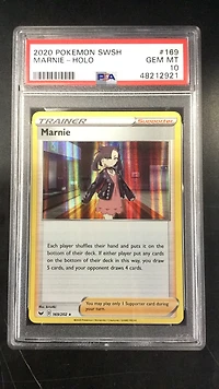 2020 Pokemon Sword & Shield 169 Marnie PSA 10