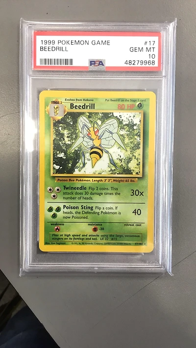 1999 Pokemon Game 17 Beedrill PSA