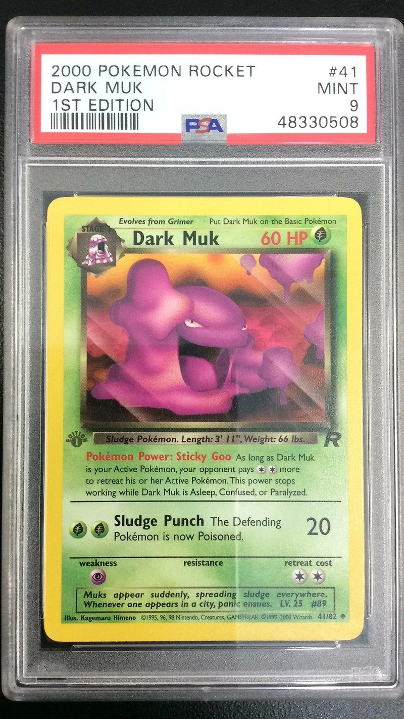 2000 Pokemon Rocket 41 Dark Muk 1st Edition PSA
