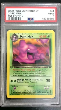 2000 Pokemon Rocket 41 Dark Muk 1st Edition PSA