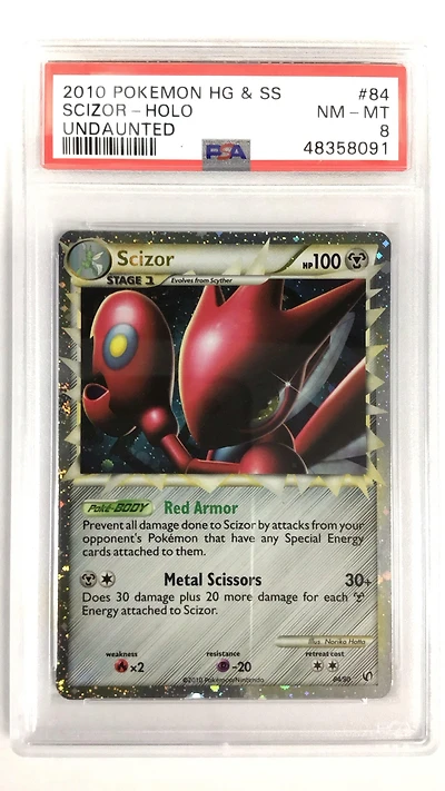 2010 Pokemon Heartgold & Soulsilver Undaunted 84 Scizor-holo PSA