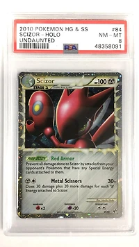 2010 Pokemon Heartgold & Soulsilver Undaunted 84 Scizor-holo PSA