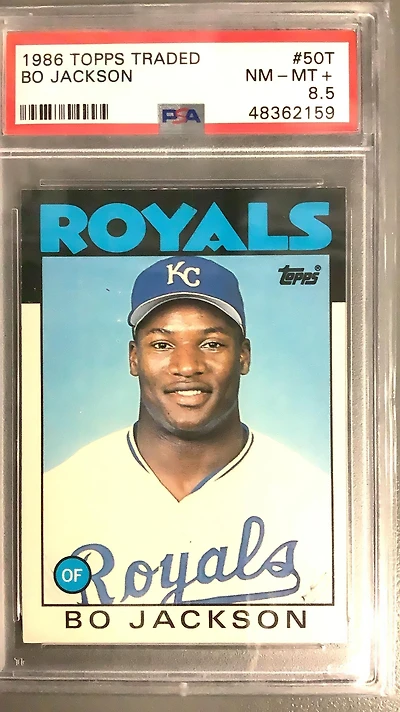 1986 Topps Traded 50t Bo Jackson PSA NM-MT+ 8.5