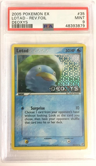 2005 Pokemon Ex Deoxys 35 Lotad-reverse Foil PSA 9