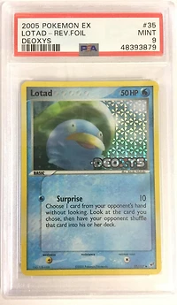 2005 Pokemon Ex Deoxys 35 Lotad-reverse Foil PSA 9