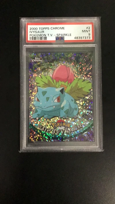 2000 Topps Chrome Pokemon T.v. 2 Ivysaur Sparkle PSA 9