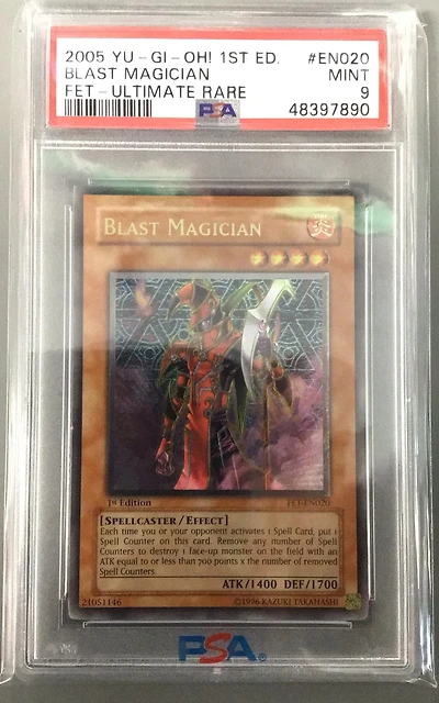 2005 Yu-gi-oh! Fet-flaming Eternity En020 Blast Magician 1st Edition-ultimate Rare PSA