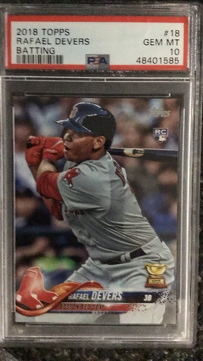 2018 Topps 18 Rafael Devers Batting PSA 10