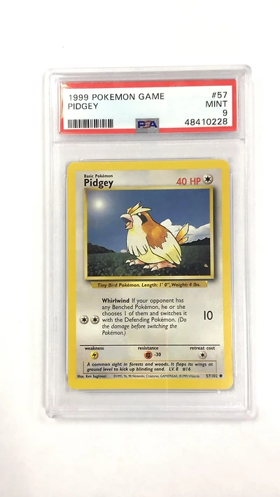 1999 Pokemon Game 57 Pidgey PSA