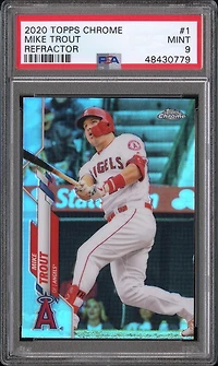 2020 Topps Chrome 1 Mike Trout Refractor PSA