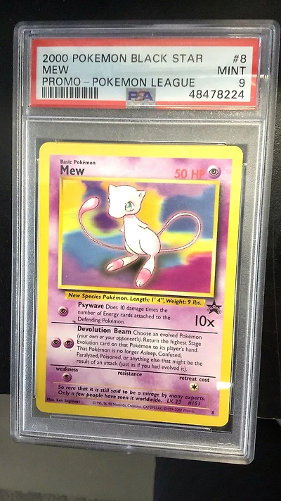 2000 Pokemon Promo Black Star 8 Mew PSA 9