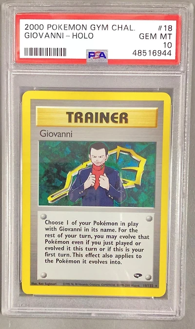 2000 Pokemon Gym Challenge 18 Giovanni-holo PSA