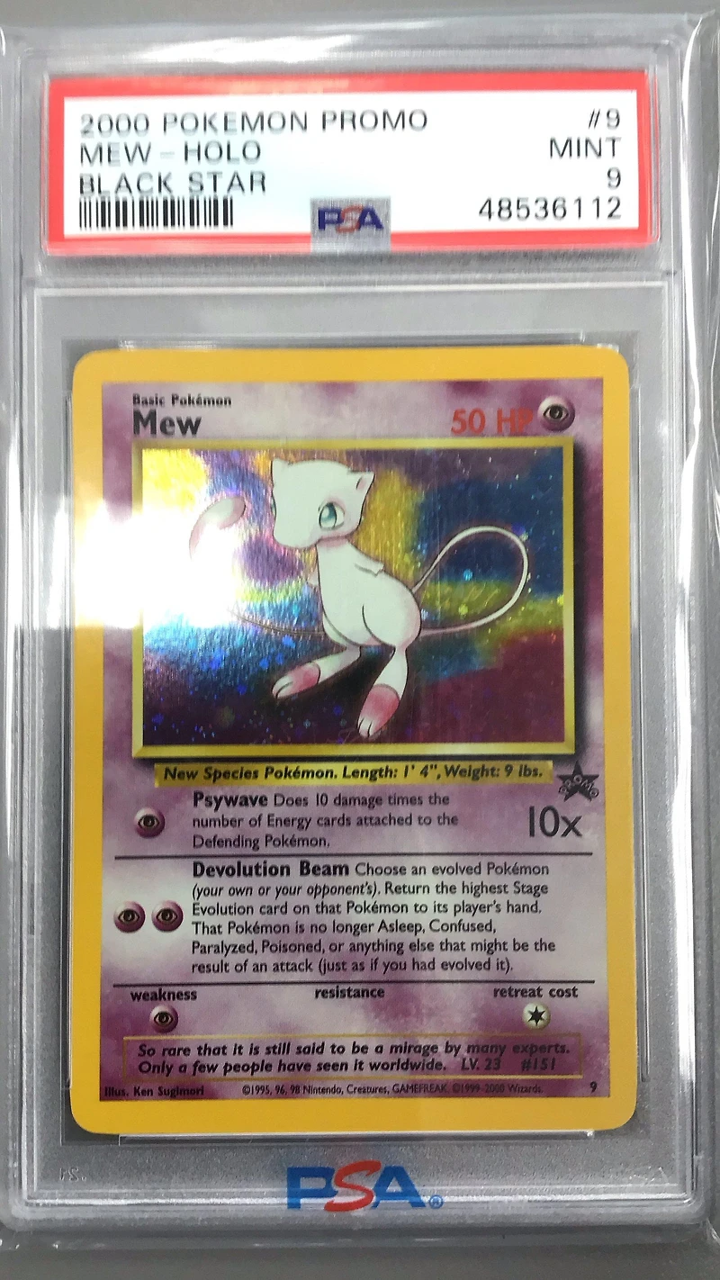 2000 Pokemon Promo Black Star 9 Mew PSA 9