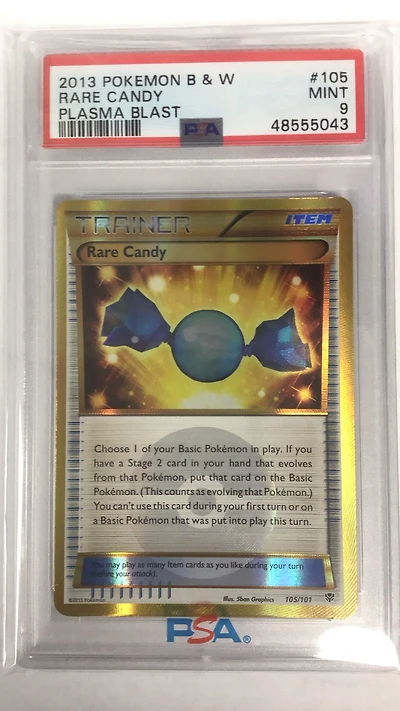 2013 Pokemon Black & White Plasma Blast 105 Rare Candy PSA 9