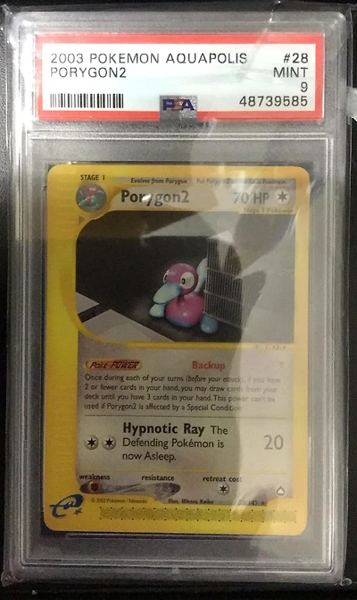 2003 Pokemon Aquapolis 28 Porygon2 PSA 9