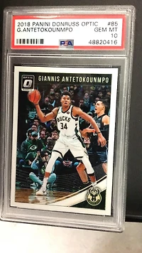 2018 Panini Donruss Optic 85 Giannis Antetokounmpo PSA 10