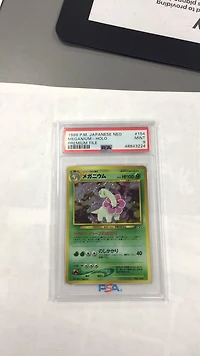 1999 Pokemon Japanese Neo Promo 154 Meganium-holo Premium File PSA 9