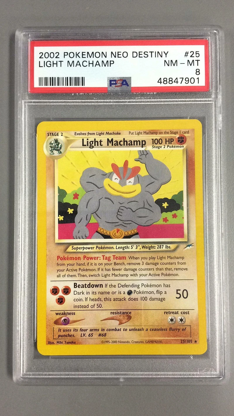 2002 Pokemon Neo Destiny 25 Light Machamp PSA