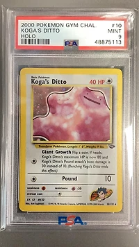 2000 Pokemon Gym Challenge 10 Koga's Ditto Holo PSA