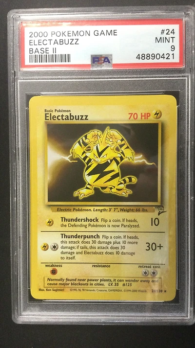 2000 Pokemon Game Base Ii 24 Electabuzz PSA