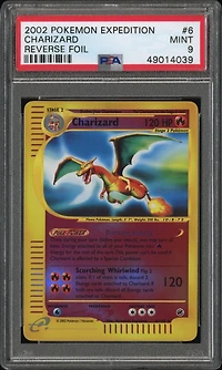 2002 Pokemon Expedition 6 Charizard-reverse Foil PSA