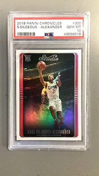 2018 Panini Chronicles Shai Gilgeous-alexander PSA