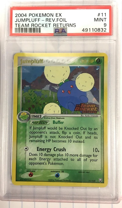 2004 Pokemon Ex Team Rocket Returns 11 Jumpluff-reverse Foil PSA 9