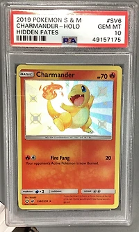 2019 Pokemon Sun & Moon Hidden Fates Sv6 Charmander-holo PSA