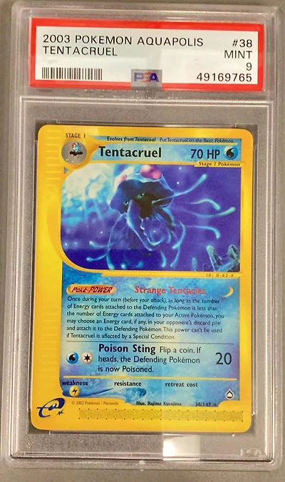 2003 Pokemon Aquapolis 38 Tentacruel PSA