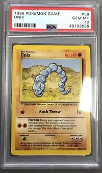 1999 Pokemon Game 56 Onix PSA
