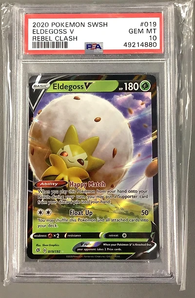 2020 Pokemon Sword & Shield Rebel Clash 019 Eldegoss V PSA 10